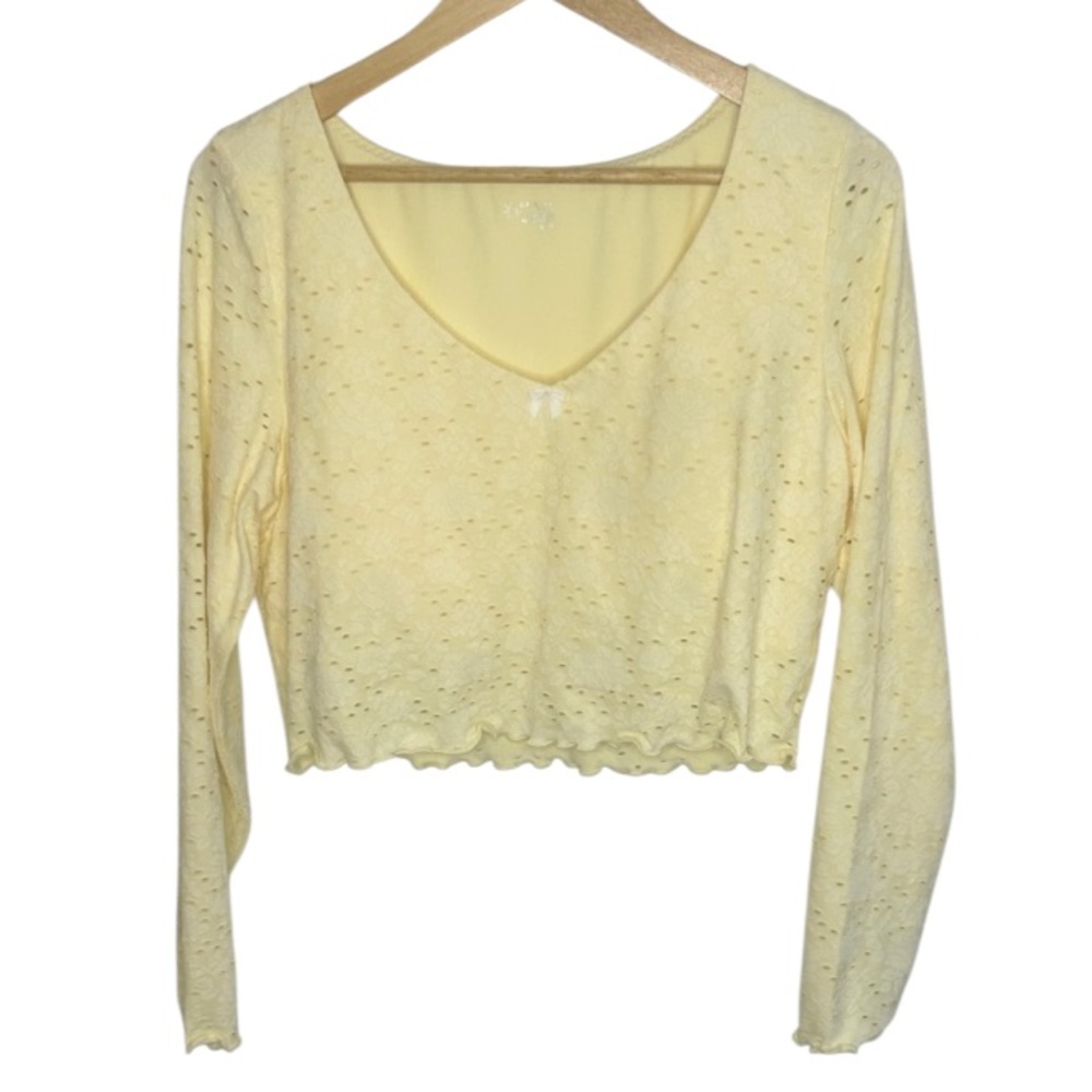 OFFLINE by Aerie Treat Yourself Cropped Long Sleeve Shirt XL
